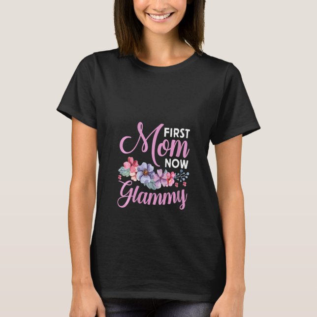 Camiseta Primera mamá glamurosa abuela bendice a madre de n (Anverso)