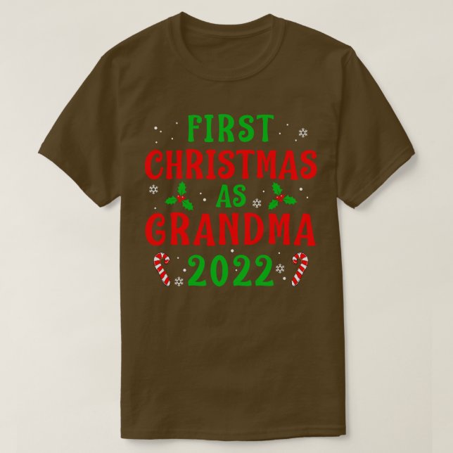 Camiseta Primera Navidad: Abuela Navidad y abuela Nueva Gr (Diseño del anverso)