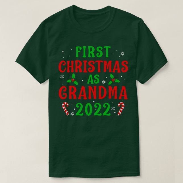Camiseta Primera Navidad: Abuela Navidad y abuela Nueva Gr (Diseño del anverso)