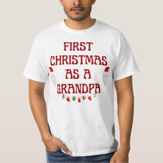 Camiseta primera navidad como abuelo, regalo de nuevo papá,