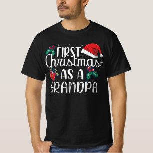 Camiseta Primera Navidad como familia de abuelo coincidiend
