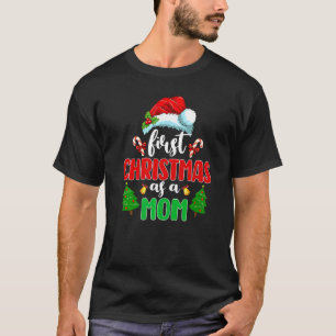Camiseta Primera Navidad Como Mamá Nuevos Padres Santa Preg