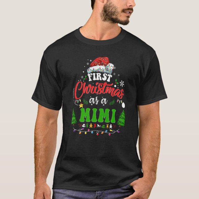 Camiseta Primera Navidad Como Mimi Holiday Santa Hat Groov (Anverso)