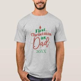 Camiseta Primera Navidad como padre nuevo