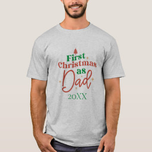 Camiseta Primera Navidad como padre nuevo