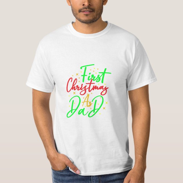 Camiseta Primera Navidad como papá - (Anverso)