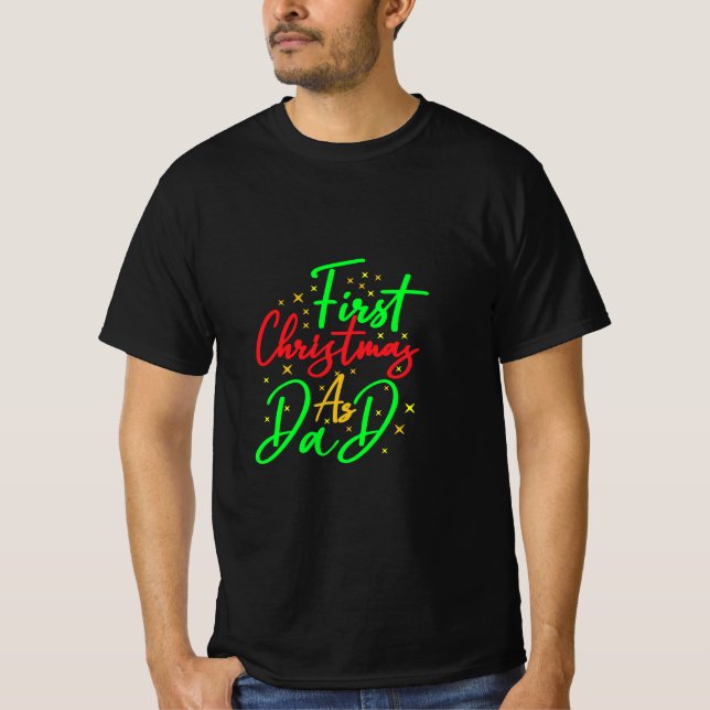 Camiseta Primera Navidad como papá - (Anverso)