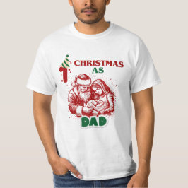 Camiseta primera navidad como papá