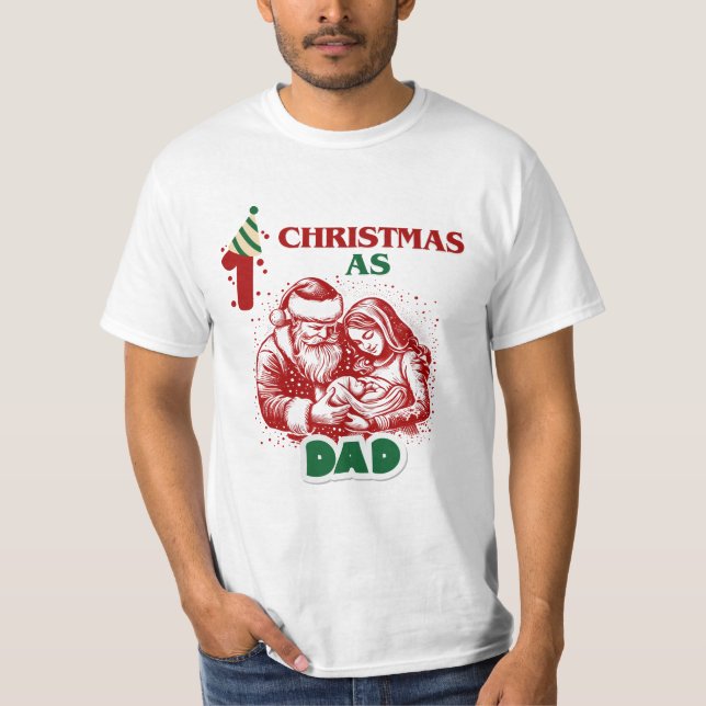 Camiseta primera navidad como papá (Anverso)
