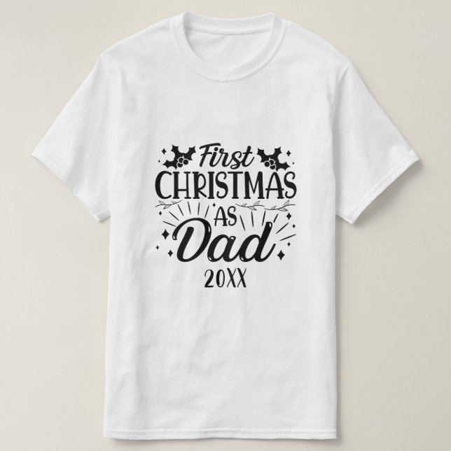 Camiseta Primera Navidad como papá (Diseño del anverso)