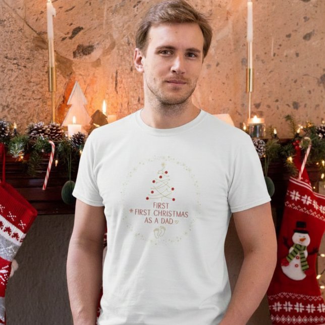 Camiseta Primera Navidad como Papá Familia Combinando (Subido por el creador)