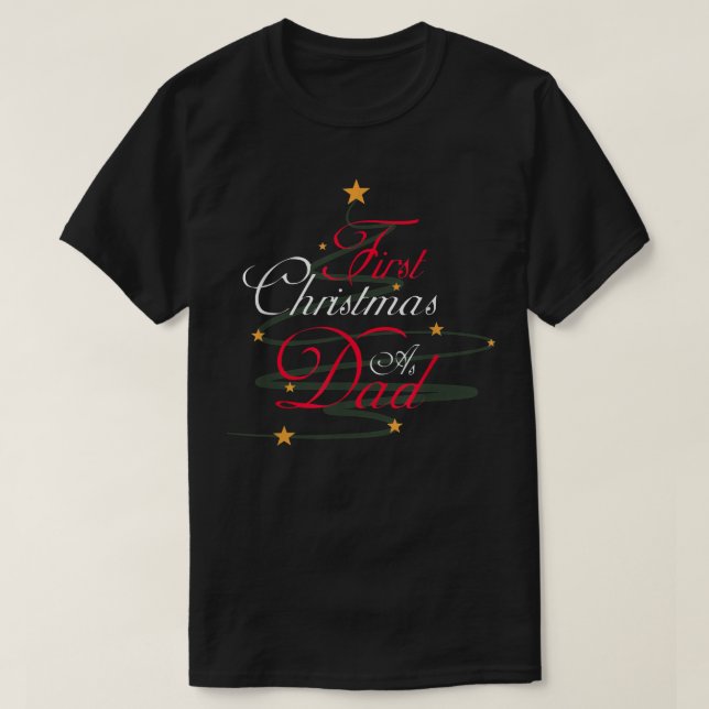 Camiseta Primera Navidad como papá Navidades graciosos el d (Diseño del anverso)