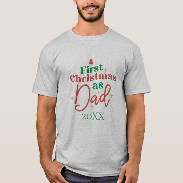 Camiseta Primera Navidad como Papá Nuevo Padre  (Anverso)