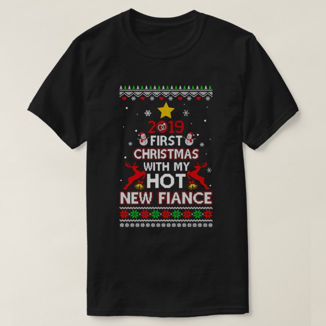 Camiseta Primera Navidad de 2019 con mi nuevo y caliente su (Diseño del anverso)