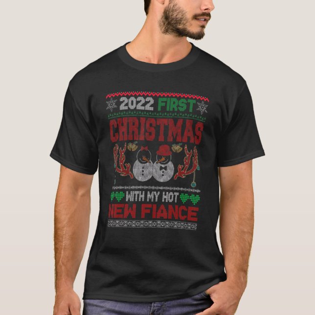 Camiseta Primera Navidad De 2022 Con Mi Novedosa Pareja De  (Anverso)