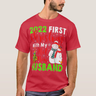 Camiseta Primera Navidad De 2022 Con Mi Nuevo Marido Calien