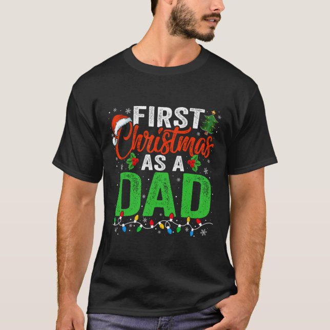 Camiseta Primera Navidad De Papá Noel Enciende A Nuevo Padr (Anverso)