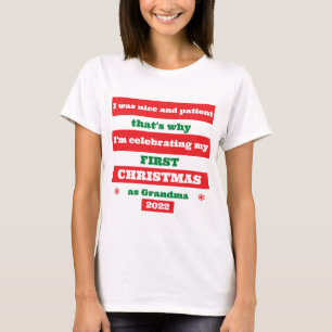 Camiseta Primera Navidad familiar como cita divertida de un