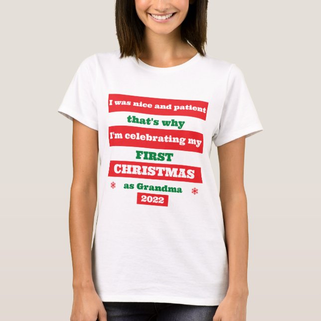 Camiseta Primera Navidad familiar como cita divertida de un (Anverso)