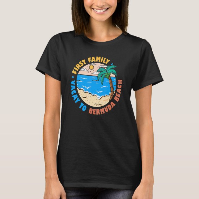 Camiseta Primera Vacación Familiar A Bermuda Beach Vacation (Anverso)