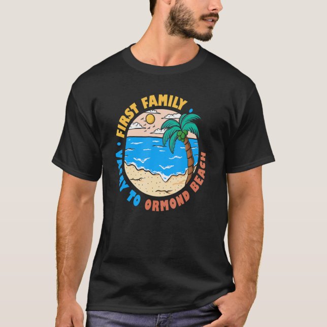 Camiseta Primera Vacación Familiar A Ormond Beach Florida V (Anverso)