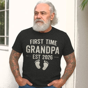Camiseta Primera Vez El Abuelo Est. 2026   Nuevo abuelo