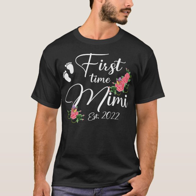 Camiseta Primera vez Mimi 2022 Flor del Día de la Madre (Anverso)