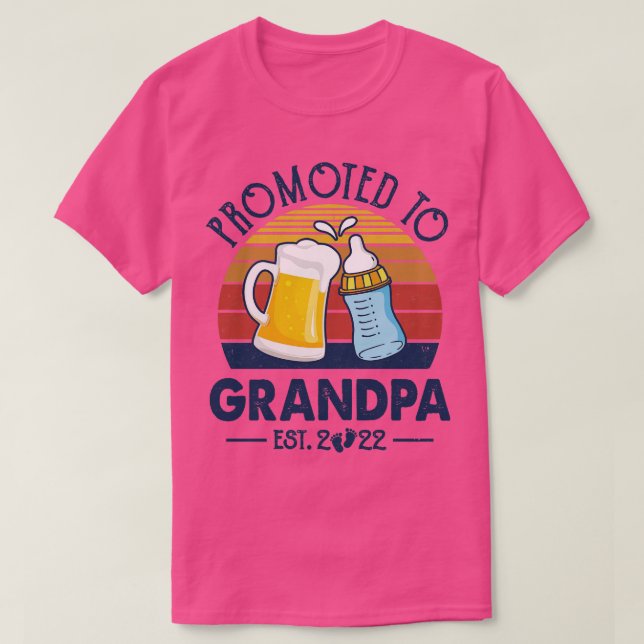 Camiseta Primera Vez Que El Abuelo Se Promociona Al Padre A (Diseño del anverso)