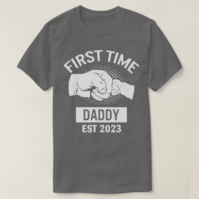Camiseta Primera Vez que papá nuevo padre de los camisas de (Diseño del anverso)