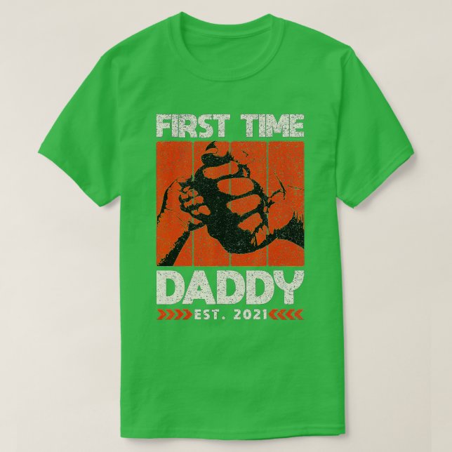 Camiseta Primera vez que papá nuevo papá este 2021 Día del  (Diseño del anverso)