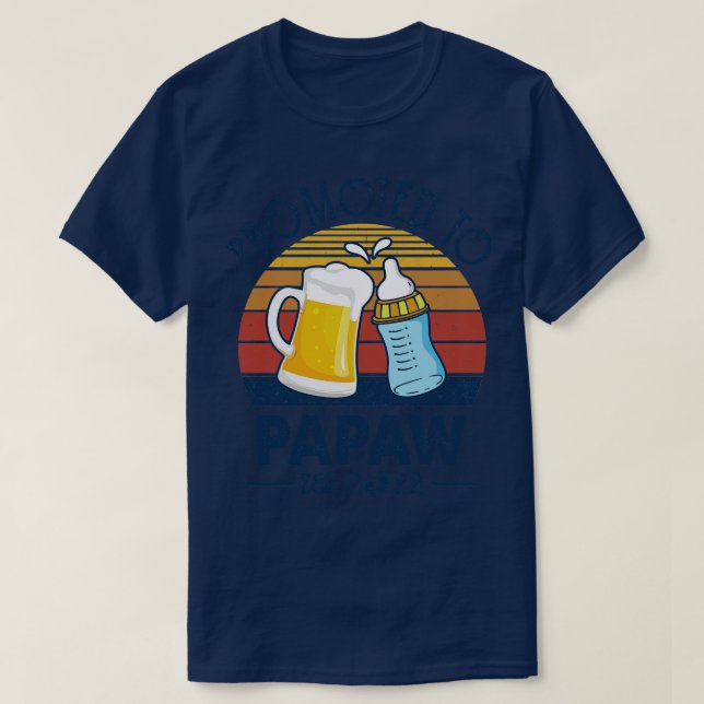 Camiseta Primera Vez Que Papaw Promocionó A Papaw 2022 (Diseño del anverso)