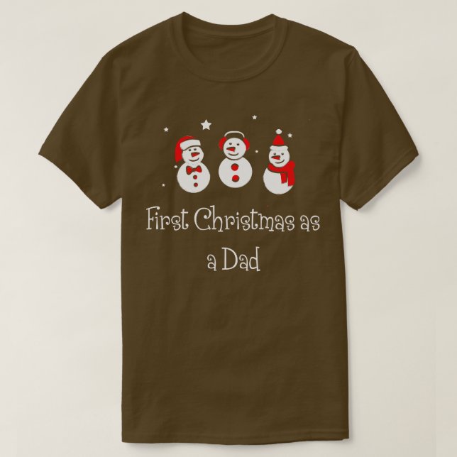 Camiseta Primeras navidades como padre Navidades graciosos  (Diseño del anverso)