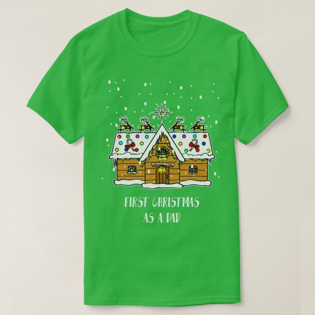 Camiseta Primeras navidades como papa graciosa Santa Navida (Diseño del anverso)