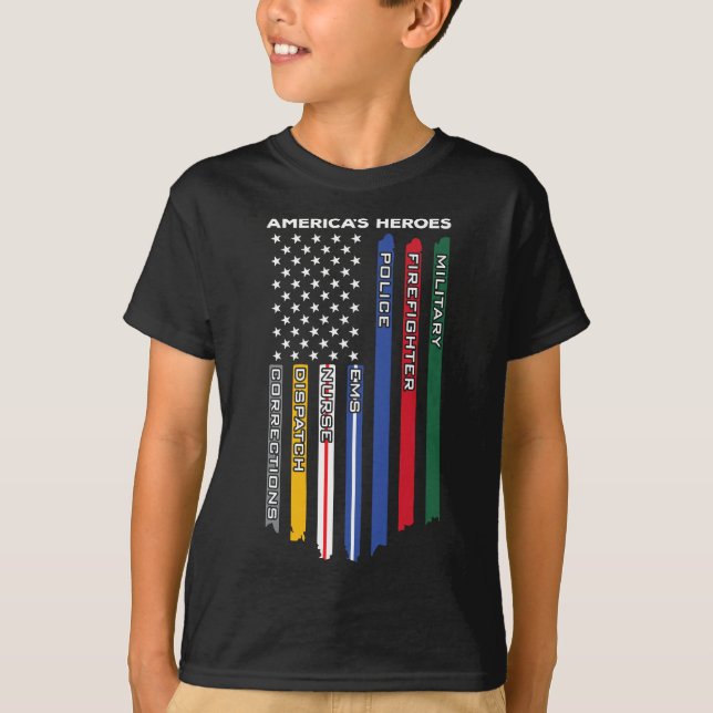 Camiseta Primeras respuestas - Bombero militar de la policí (Anverso)