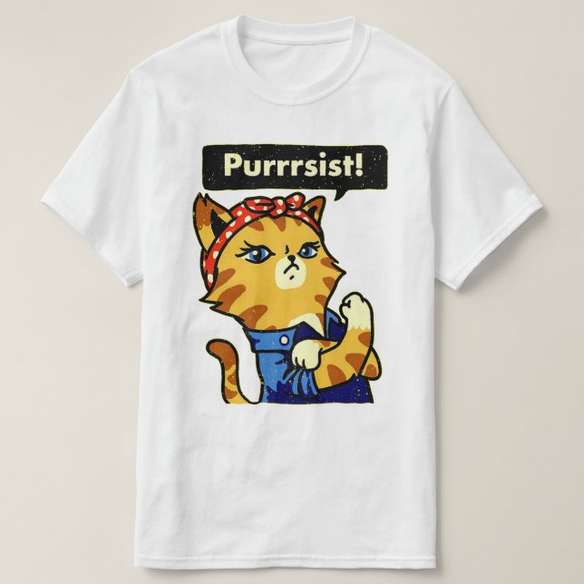 Camiseta Primerísta feminista chiíta resiste a purrsista (Diseño del anverso)