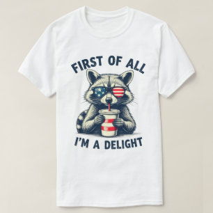 Camiseta Primero De Todo Soy Un Mapache Encantador Usa 4 De