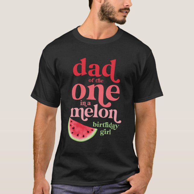 Camiseta Primero Papá De Uno En Una Melón De Melón (Anverso)