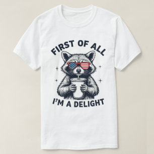 Camiseta Primero Que Todo Soy Un Mapache Encantador Usa 4 D