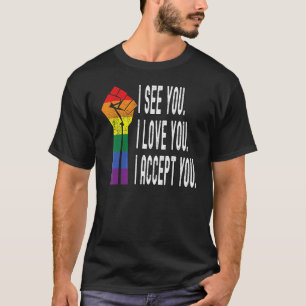 Camiseta Primero veo que te amo, te acepto como gay