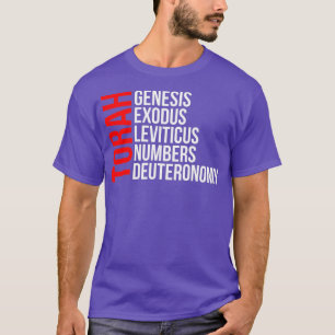Camiseta Primeros 5 libros Torah Israelíes hebreos Yeshua