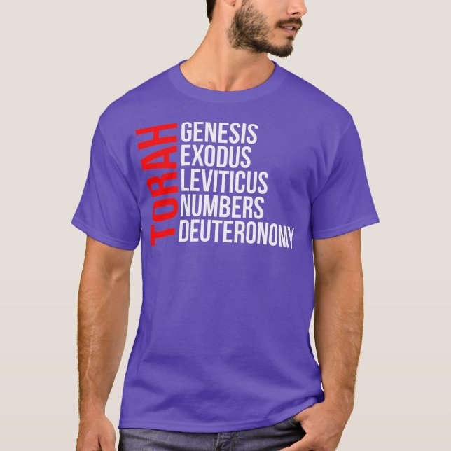 Camiseta Primeros 5 libros Torah Israelíes hebreos Yeshua (Anverso)
