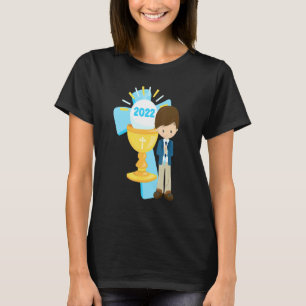 Camiseta Primeros chicos cruzan Rosary Blue 2022 Godson