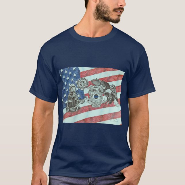 Camiseta Primeros Respondientes Patrióticos (Anverso)