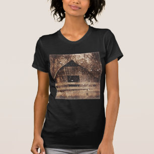 Camiseta Primitivo Invierno País de Nieve Rural Antiguo Bar