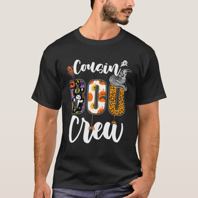 Camiseta Primo Boo Crew Fantasma Divertido Primos Escuadrón (Anverso)