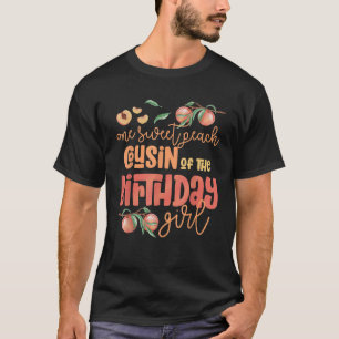 Camiseta Primo Chica de Cumpleaños Un Dulce Peach Peachy Bi