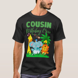 Camiseta Primo Cristal de cumpleaños Safari Jungle Animales