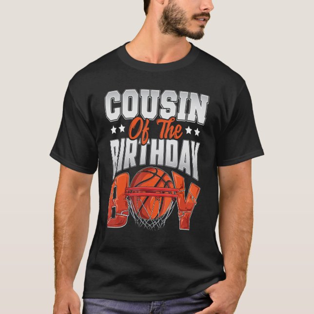Camiseta Primo cumpleaños de baloncesto Boy Family Baller p (Anverso)