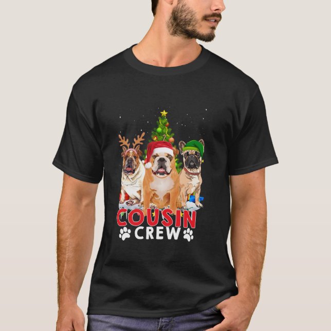 Camiseta Primo de bulldog Tripulación de Navidad Chicas de  (Anverso)