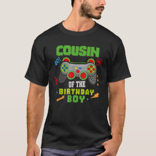 Camiseta Primo de cumpleaños de niño videojugador Birthda